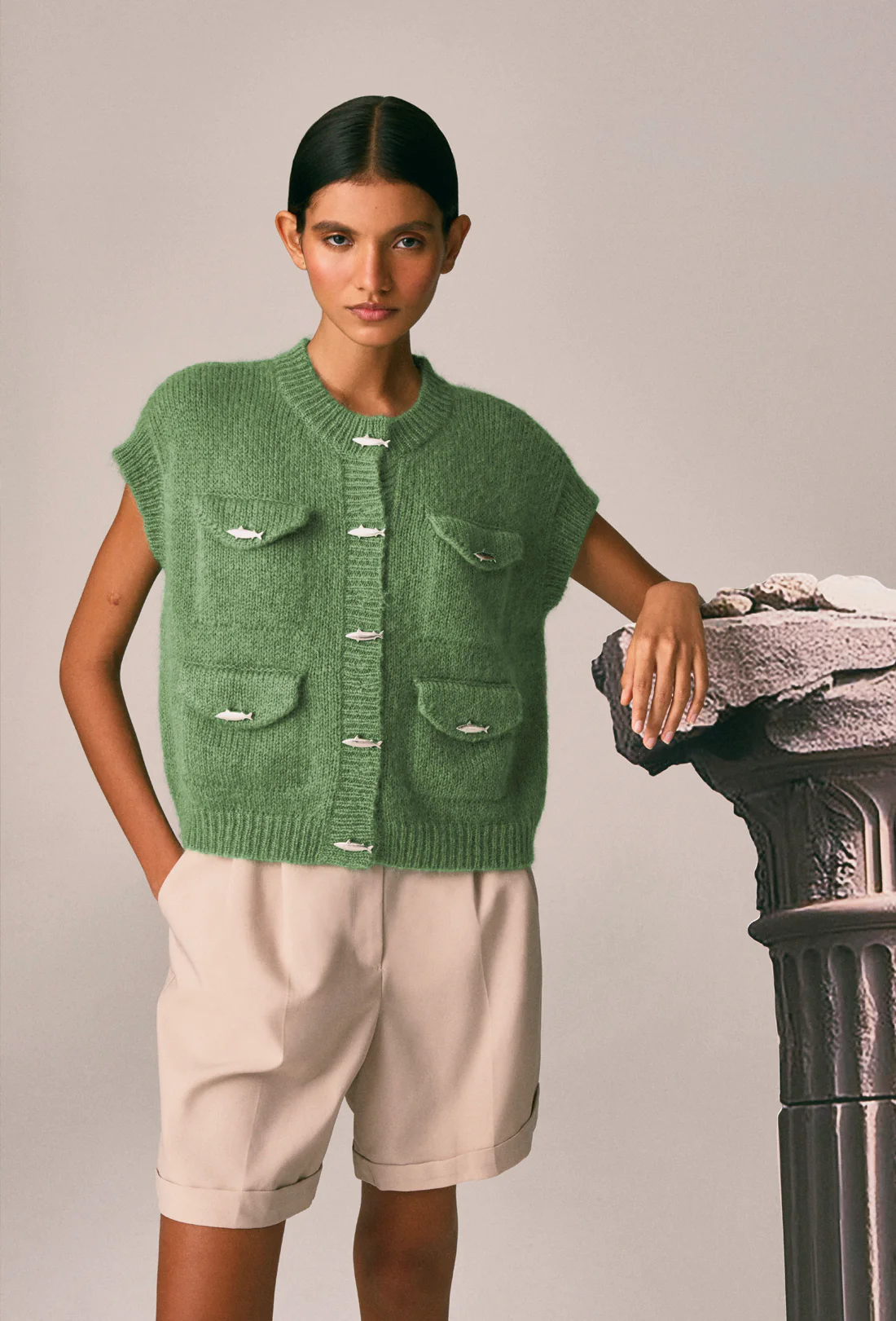 Lennox Vest - Leaf Green - Zimenao