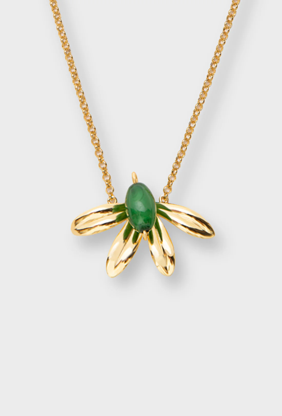 Sophia Necklace - Gold/Green - Zimenao