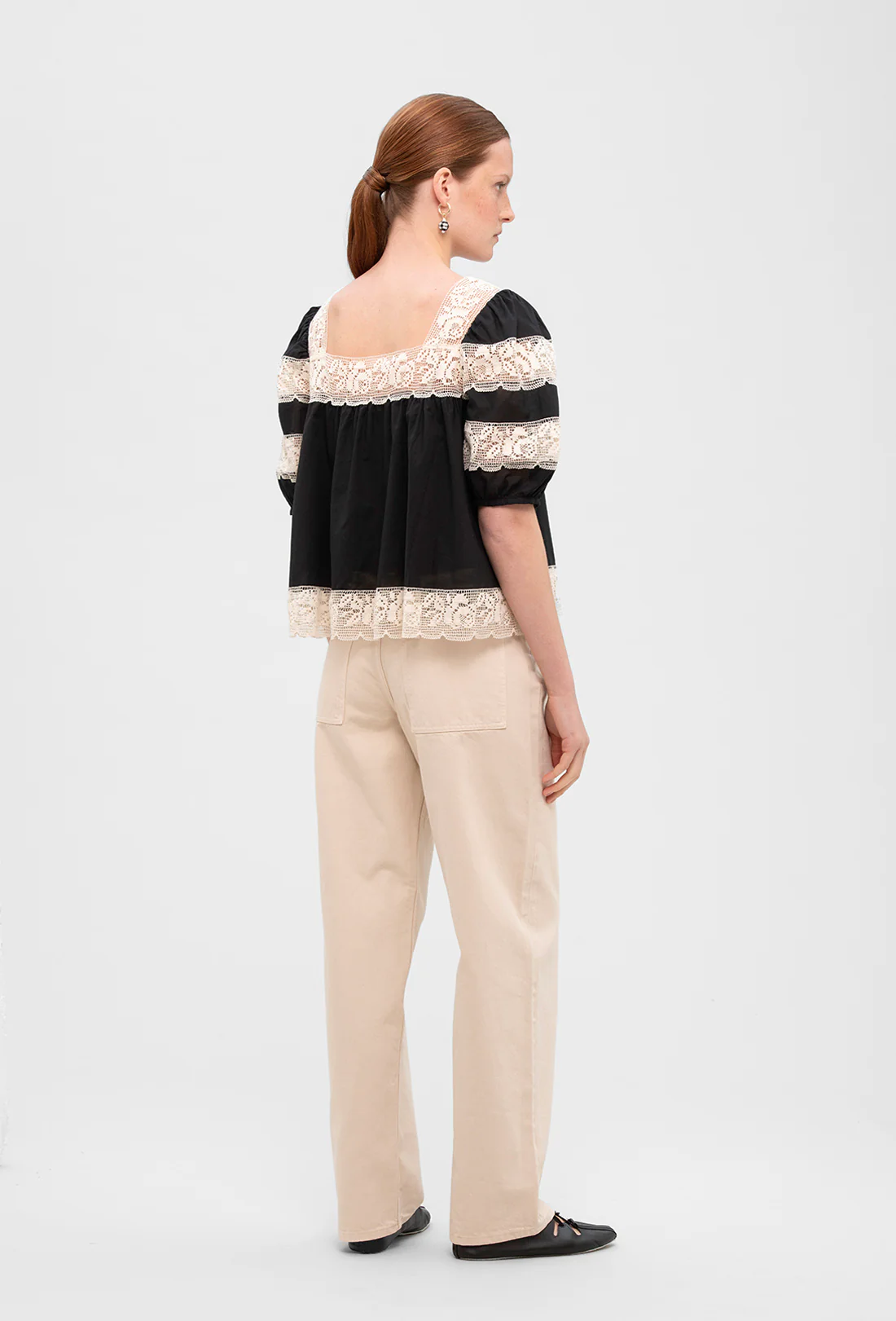 Nico Blouse - Black/Cream - Zimenao