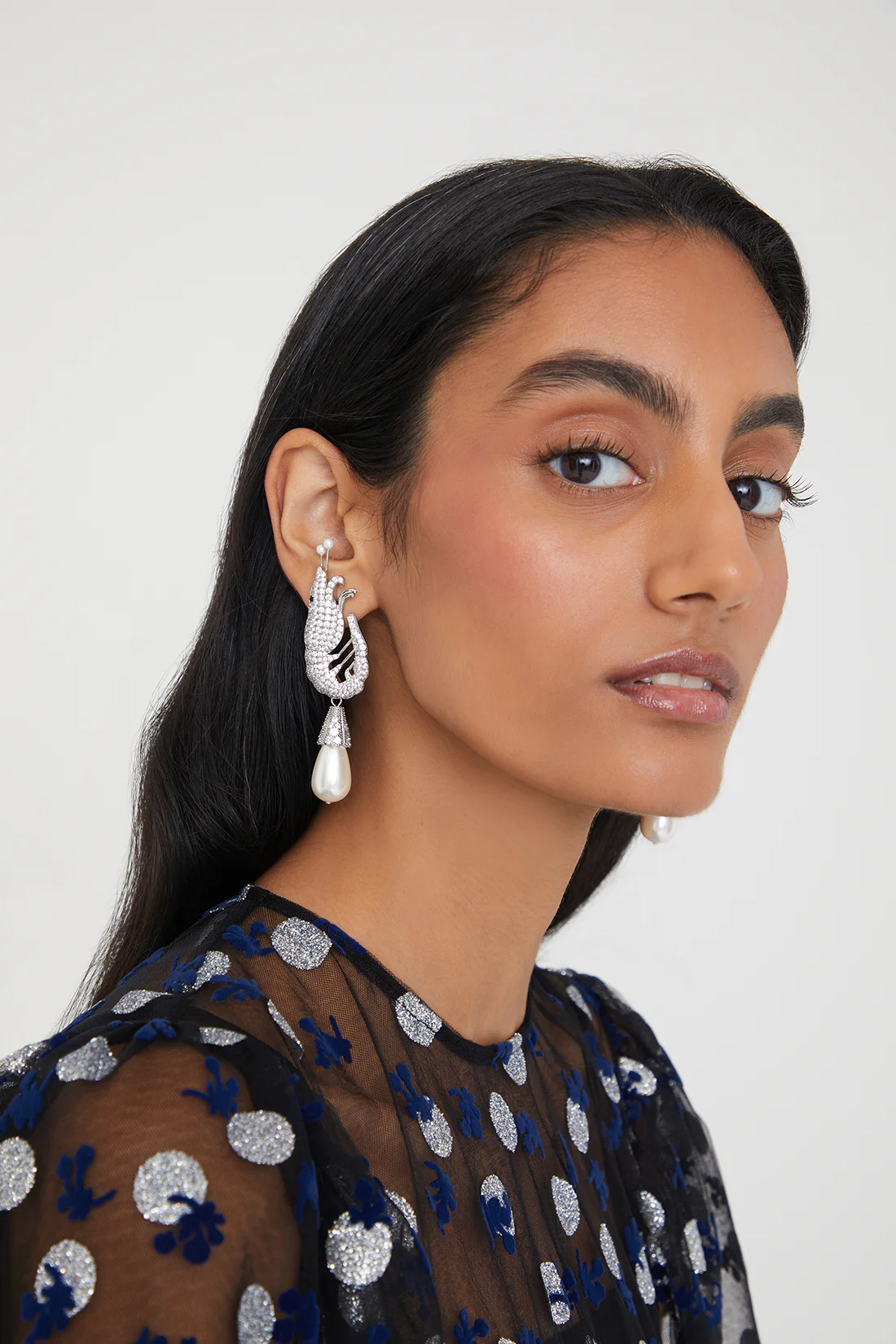 Shrimp Earrings - Silver - Zimenao