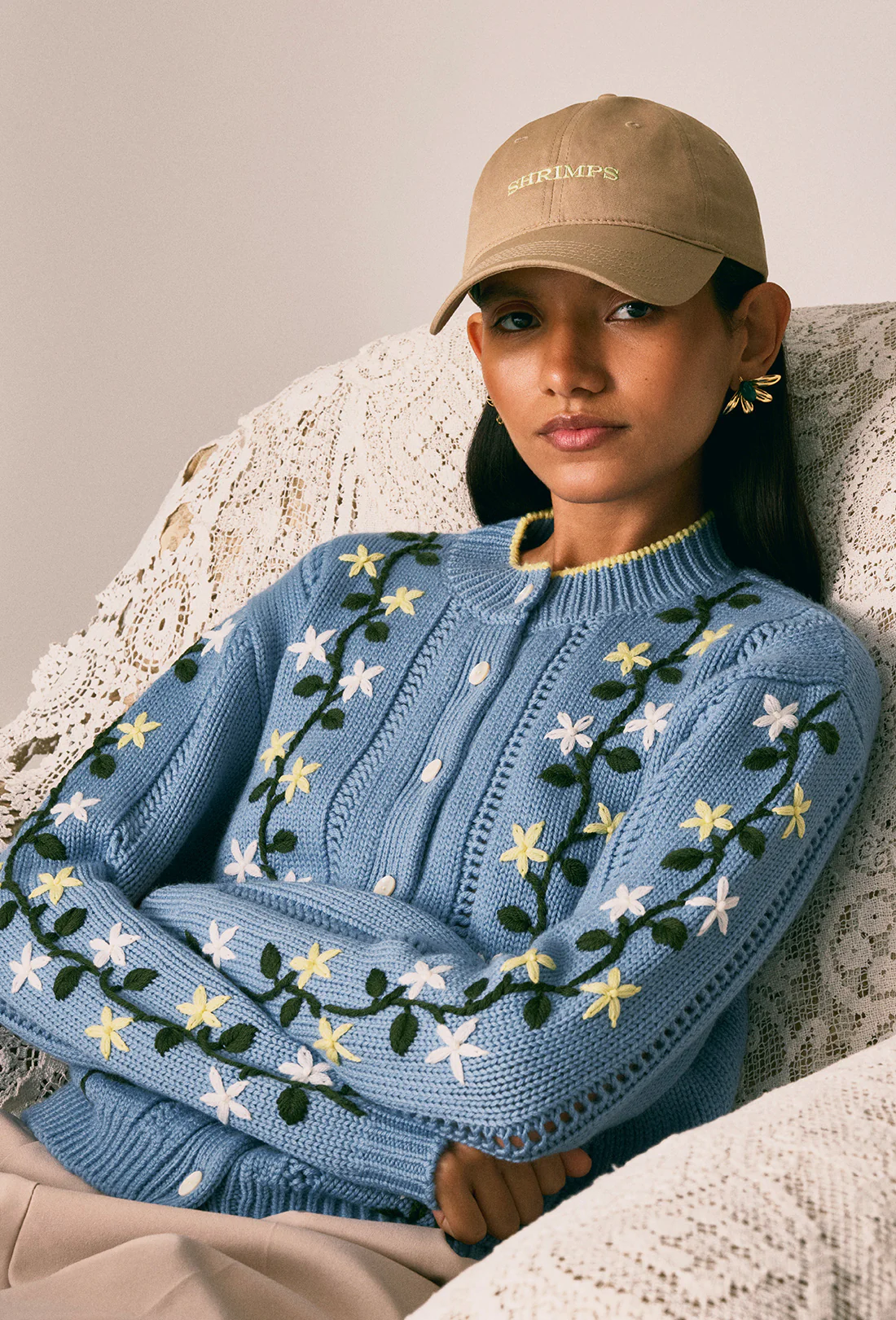 Hesper Cardigan - Greek Blue/Multi - Zimenao