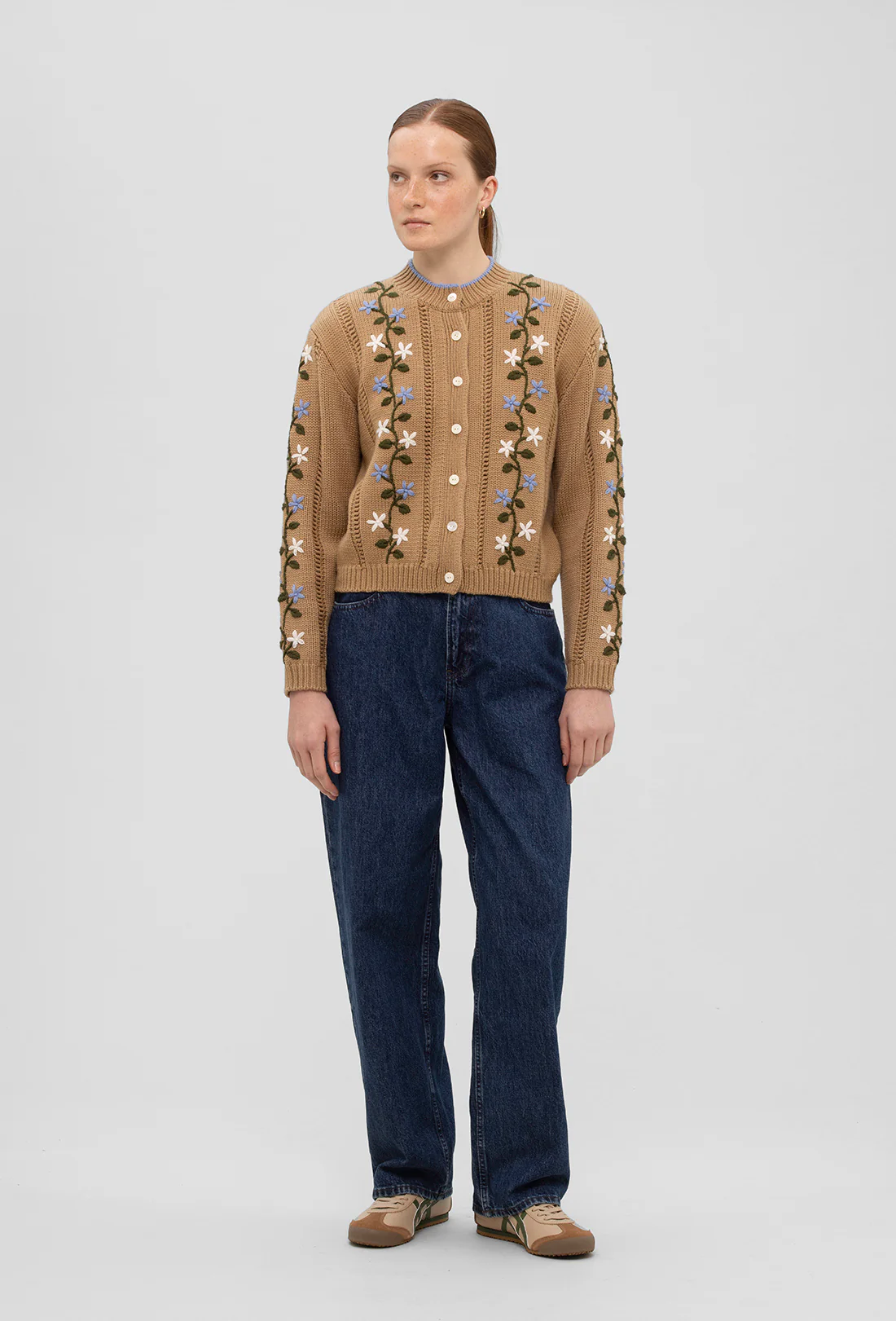 Hesper Cardigan - Camel/Multi - Zimenao