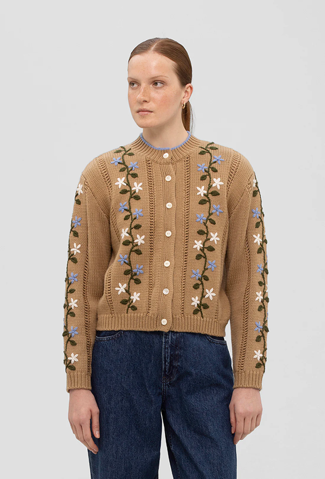 Hesper Cardigan - Camel/Multi - Zimenao